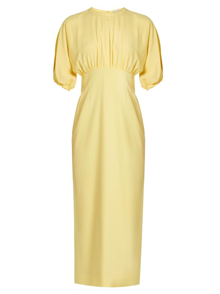 Emilia Wickstead Ligia Puff-sleeved Crepe Dress