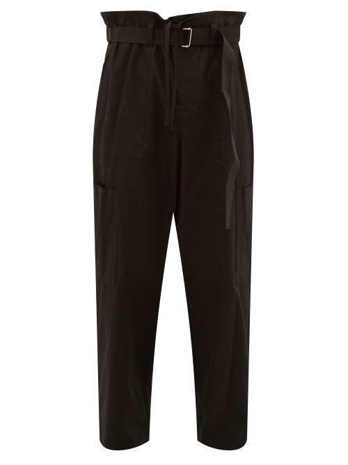 Matchesfashion.com Ambush - Belted Cotton-poplin Cargo Trousers - Mens - Black