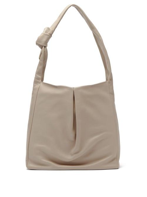 Matchesfashion.com Staud - Island Small Knotted Leather Tote Bag - Womens - Grey
