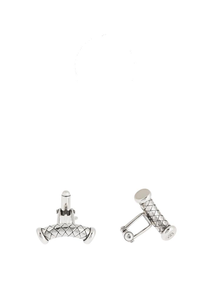 Bottega Veneta Curved Intrecciato Cufflink