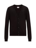 Matchesfashion.com Maison Margiela - Elbow Patch Cotton Blend Cardigan - Mens - Black