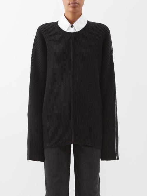 Peter Do - Cape-sleeve Merino-blend Sweater - Womens - Black