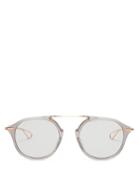 Matchesfashion.com Dita Eyewear - Kohn Round Frame Titanium And Acetate Sunglasses - Mens - Grey