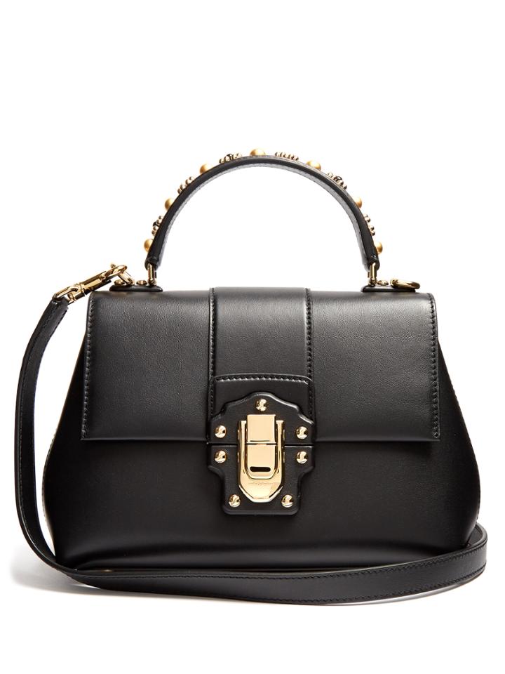 Dolce & Gabbana Lucia Small Stud-embellished Leather Bag