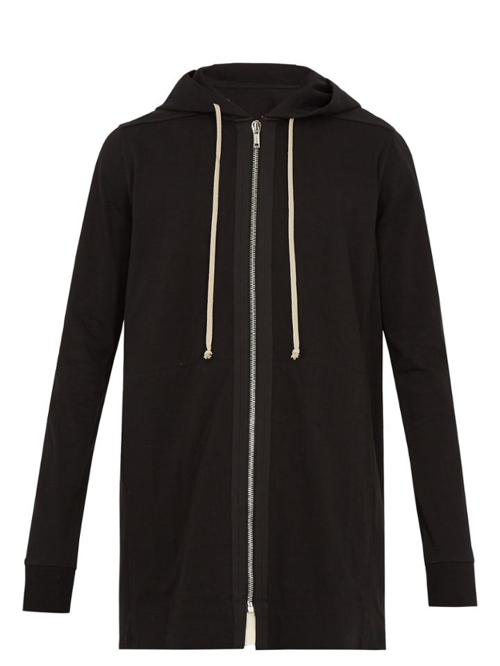 Rick Owens Zip-through Cotton-jersey Hooded Sweatshirt