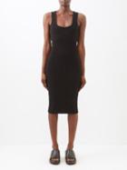 Wardrobe.nyc Wardrobe. Nyc - Scoop-neck Ribbed Cotton-blend Midi Dress - Womens - Black