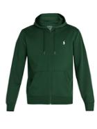 Matchesfashion.com Polo Ralph Lauren - Zip Through Hooded Cotton Jersey Sweatshirt - Mens - Green
