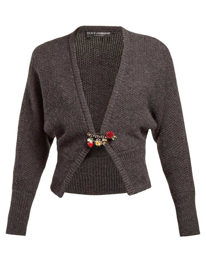 Dolce & Gabbana Safety Pin Wool-blend Cardigan