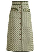 Gucci Gg Logo Cotton-blend Skirt