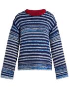 Matchesfashion.com Calvin Klein 205w39nyc - Zig Zag Knit Wool Sweater - Womens - Blue Multi