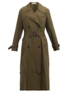 Matchesfashion.com Jw Anderson - Extendable Hem Cotton Trench Coat - Womens - Green