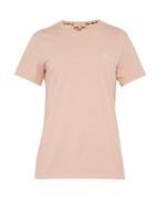 Matchesfashion.com Burberry - Logo Embroidered Cotton T Shirt - Mens - Light Pink