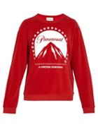 Matchesfashion.com Gucci - Paramount Print Velvet Sweater - Mens - Red
