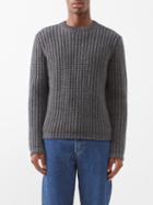 A.p.c. - Heini Ribbed Wool-blend Sweater - Mens - Grey