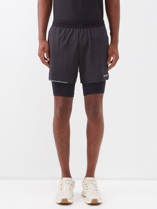 2xu - Aero 2-in1 5 Running Shorts - Mens - Black
