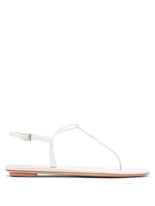 Matchesfashion.com Prada - Patent Leather Sandals - Womens - White