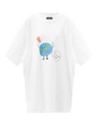Matchesfashion.com Balenciaga - Love Earth Layered Cotton-jersey T-shirt - Womens - White