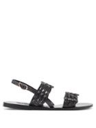 Matchesfashion.com Ancient Greek Sandals - Dinami Slingback Woven-leather Sandals - Womens - Black