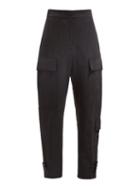 Matchesfashion.com Joseph - Ronni Silk Cargo Trousers - Womens - Black