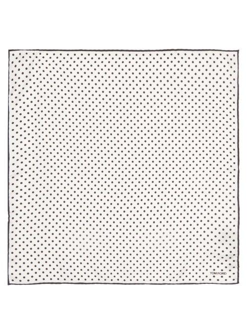 Tom Ford - Polka Dot-print Silk Pocket Square - Mens - White