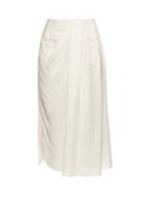Matchesfashion.com Balenciaga - Multi Jacquard Pleated Skirt - Womens - Cream