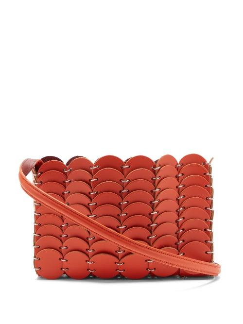Matchesfashion.com Paco Rabanne - Large Leather Chainmail Cross-body Bag - Womens - Red