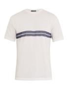 Matchesfashion.com The Gigi - Milo Striped Detail Cotton Jersey T Shirt - Mens - Cream Multi