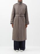 Raey - Responsible-cotton Padded Funnel Trench Coat - Womens - Brown