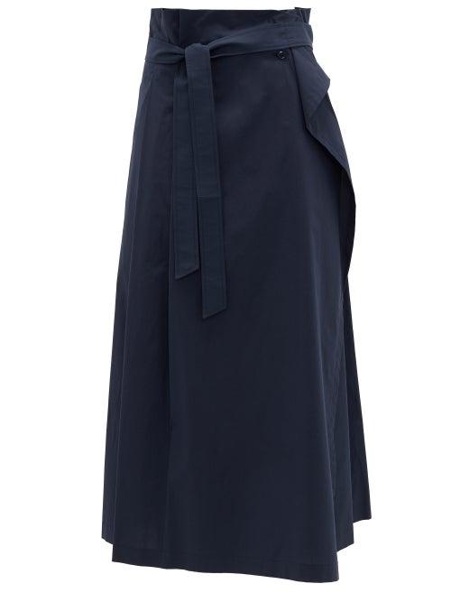 Matchesfashion.com Weekend Max Mara - Andreis Midi Skirt - Womens - Navy