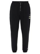 Matchesfashion.com 7 Moncler Fragment - Logo Cotton Jersey Sweatpants - Mens - Black