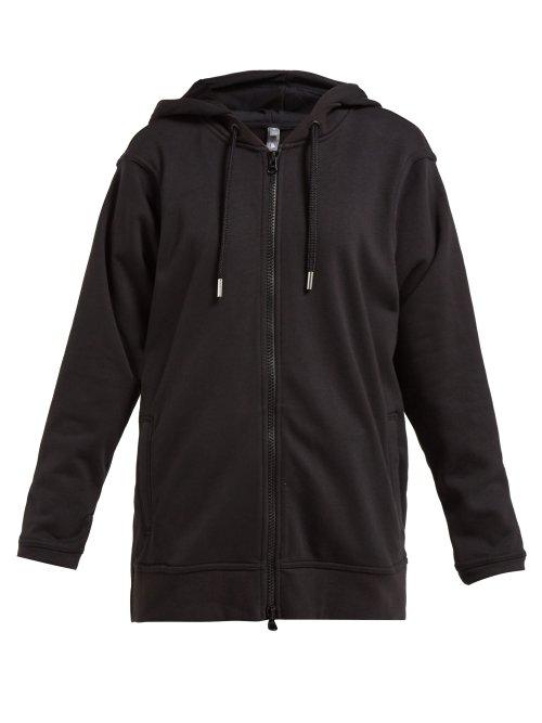 Matchesfashion.com Adidas By Stella Mccartney - Essential Zip Front Hooded Sweatshirt - Womens - Black