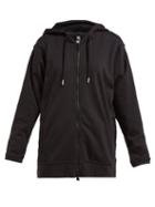 Matchesfashion.com Adidas By Stella Mccartney - Essential Zip Front Hooded Sweatshirt - Womens - Black