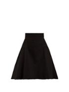 Alexander Mcqueen Washed Japanese Denim A-line Mini Skirt