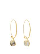 Matchesfashion.com Ryan Storer - Fiji Pearl & 14kt Gold-vermeil Hoop Earrings - Womens - Gold
