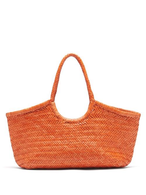 Matchesfashion.com Dragon Diffusion - Nantucket Large Woven-leather Basket Bag - Womens - Orange