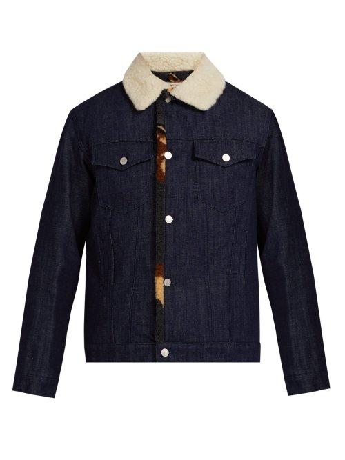 Matchesfashion.com Maison Kitsun - Denim Trucker Jacket - Mens - Blue