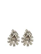 Matchesfashion.com Etro - Paisley Crystal Embellished Clip Earrings - Womens - Silver