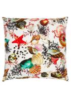Matchesfashion.com Mary Mare - Shell-print Cotton Cushion - Womens - White Print