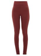 Matchesfashion.com The Upside - Berry Dance Side-stripe Stretch-jersey Leggings - Womens - Burgundy