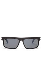 Matchesfashion.com Saint Laurent - Square Frame Sunglasses - Mens - Black