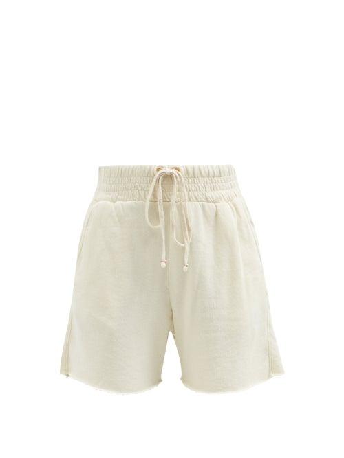 Les Tien - Yacht Cotton French Terry Shorts - Womens - Ivory