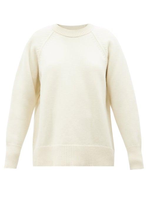 Co - Natural World Oversized Wool Sweater - Womens - Cream