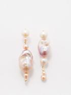 Completedworks - Freshwater Pearl & 14kt Gold-plated Earrings - Womens - Pink