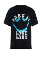 Matchesfashion.com Amiri - Take It Easy Logo-print Jersey T-shirt - Mens - Black