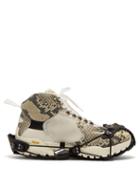 Matchesfashion.com 1017 Alyx 9sm - High Top Python Effect Hiking Boot Trainers - Mens - White Multi