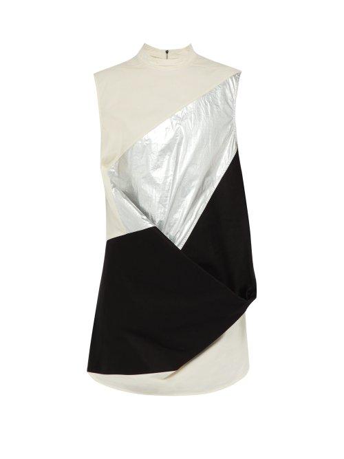 Matchesfashion.com Rick Owens Drkshdw - Panelled Ripstop Cotton Tank Top - Mens - Black White