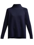 Matchesfashion.com Allude - Funnel Neck Cashmere Sweater - Womens - Navy