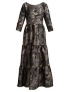 La Doublej Editions The Marta Brocade Maxi Dress