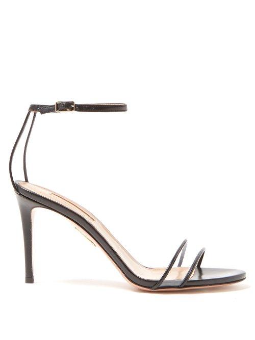Matchesfashion.com Aquazzura - Minimalist 85 Leather Sandals - Womens - Black