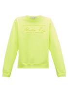 Matchesfashion.com Martine Rose - Logo Embroidered Cotton Sweatshirt - Mens - Yellow